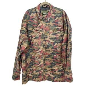 Howler Brothers Roadrunner Shell Lined Shirt Jacket Camo print Fatigue Mens XXL